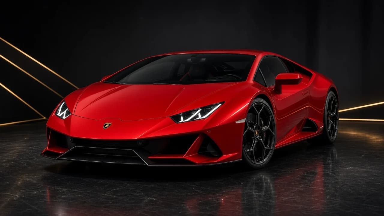 Lamborghini Huracán EVO Coupe Red for rent in Dubai